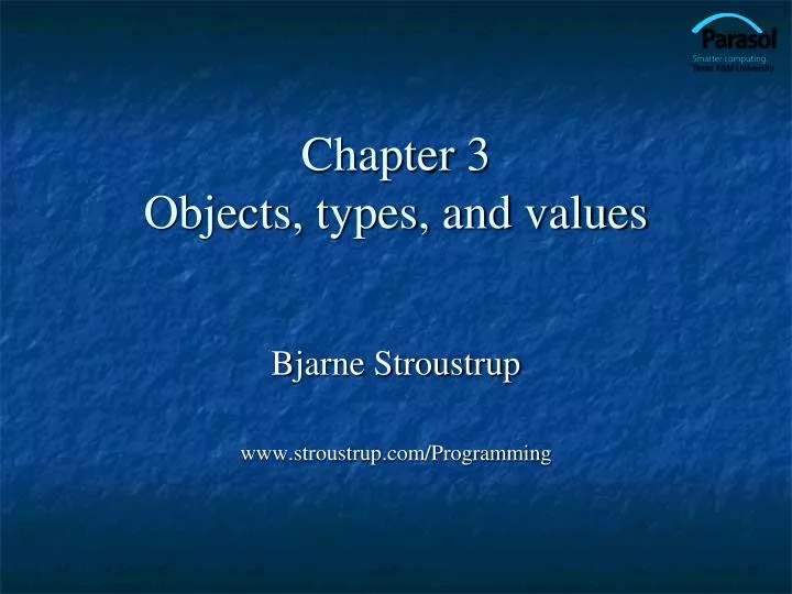 chapter 3 objects types and values