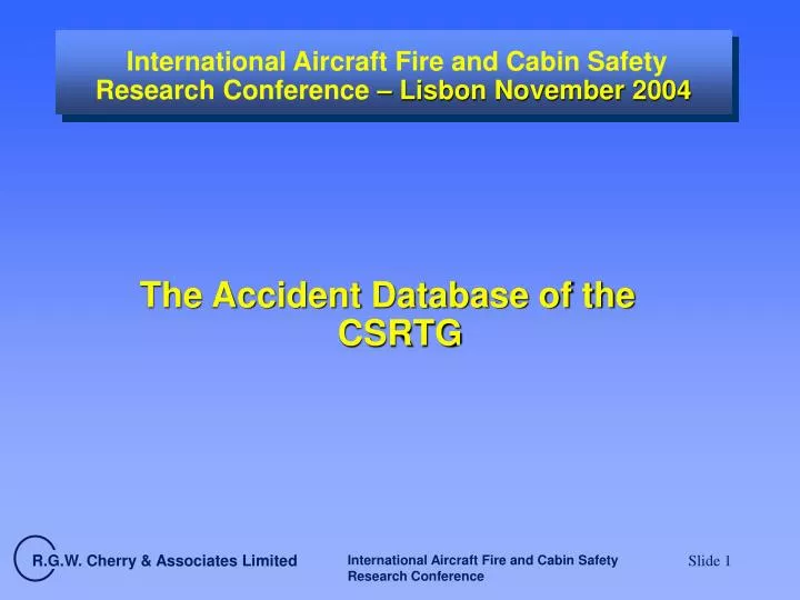 international aircraft fire and cabin safety research conference lisbon november 2004
