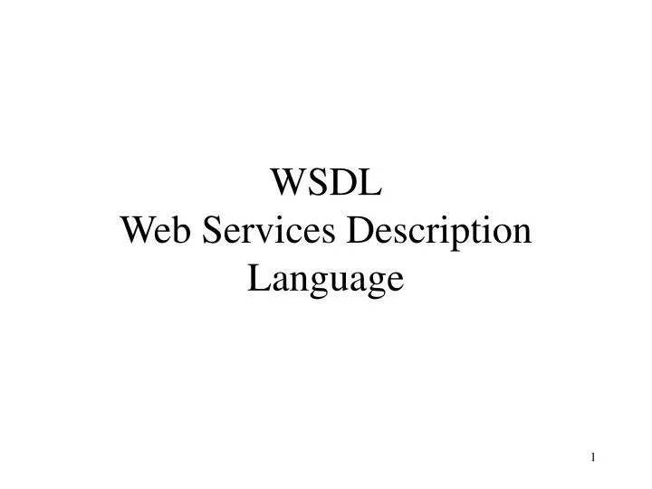 wsdl web services description language