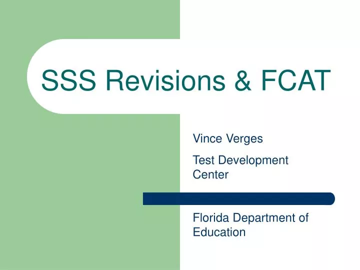 sss revisions fcat