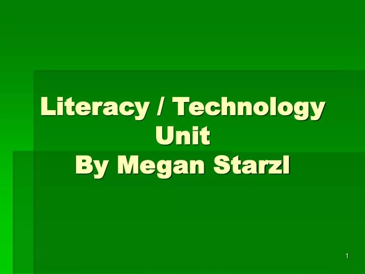 literacy technology unit by megan starzl