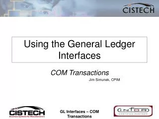 Using the General Ledger Interfaces