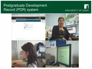 Postgraduate Development Record (PDR) system