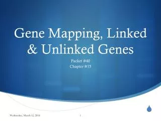 Gene Mapping, Linked &amp; Unlinked Genes