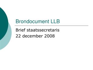 Brondocument LLB