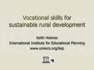 Vocational skills for sustainable rural development