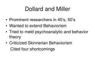 Dollard and Miller