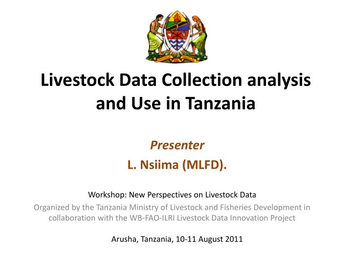 livestock data collection analysis and use in tanzania