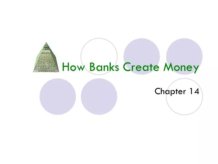 how banks create money