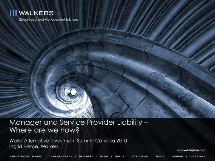 manager and service provider liability where are we now