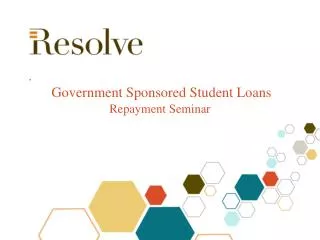 Government Sponsored Student Loans Repayment Seminar