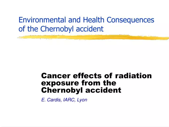 environmental and health consequences of the chernobyl accident