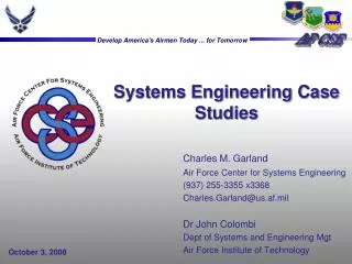 Systems Engineering Case Studies