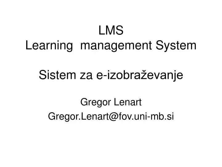 lms learning management system sistem za e izobra evanje