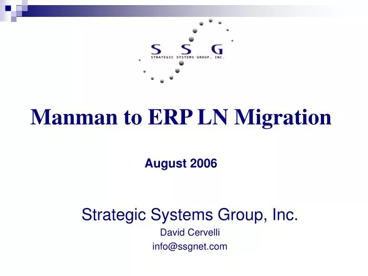 manman to erp ln migration august 2006