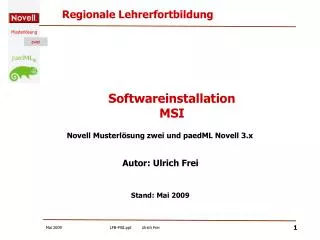 Softwareinstallation MSI
