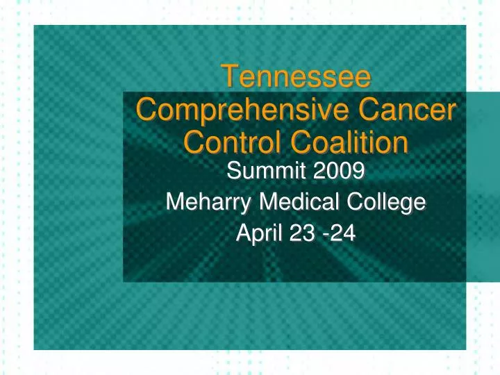 tennessee comprehensive cancer control coalition