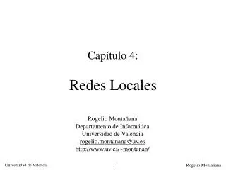 Capítulo 4: Redes Locales