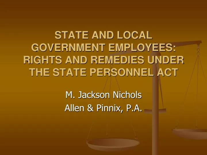 state and local government employees rights and remedies under the state personnel act