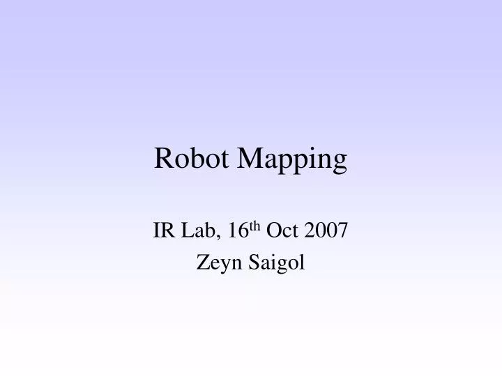 robot mapping