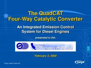 The QuadCAT Four-Way Catalytic Converter