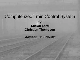 Computerized Train Control System