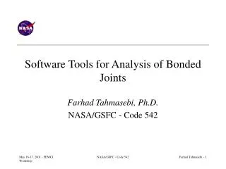 Software Tools for Analysis of Bonded Joints