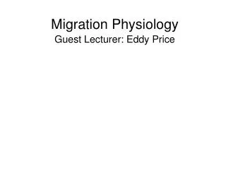 Migration Physiology
