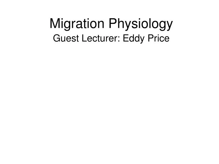 migration physiology