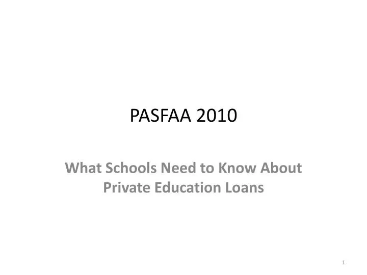 pasfaa 2010