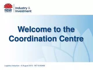 Welcome to the Coordination Centre