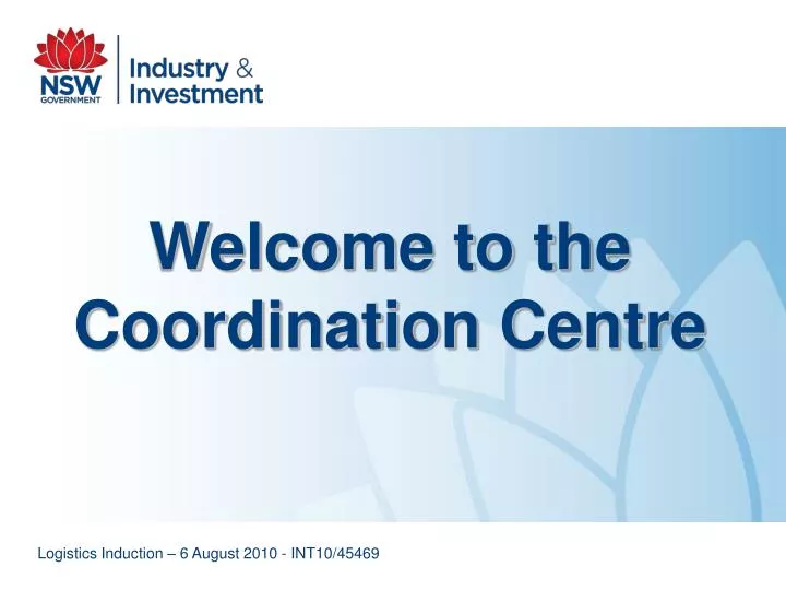 welcome to the coordination centre