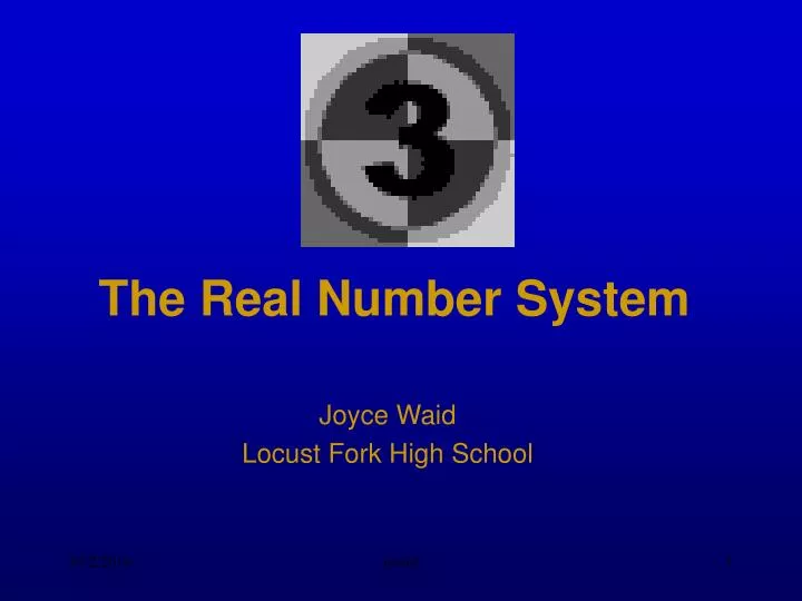 the real number system