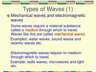 Types of Waves (1)