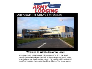 Welcome to Wiesbaden Army Lodge