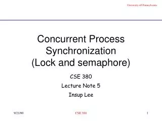 Concurrent Process Synchronization (Lock and semaphore)