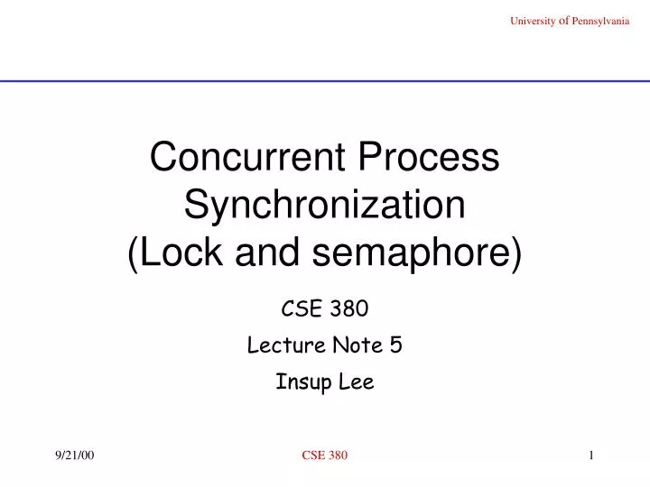concurrent process synchronization lock and semaphore