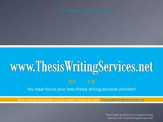 Quality Thesis Writing Services For You