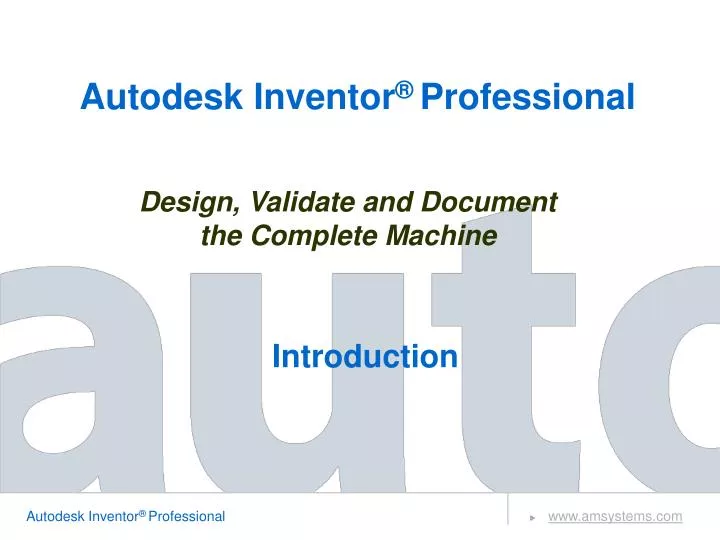 design validate and document the complete machine