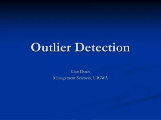 Outlier Detection