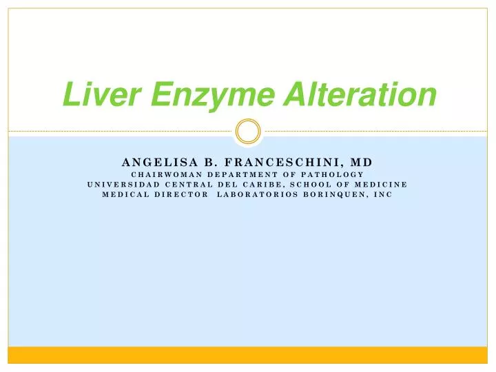 liver enzyme alteration