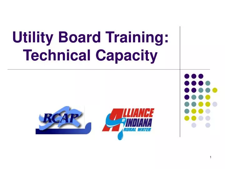 utility board training technical capacity