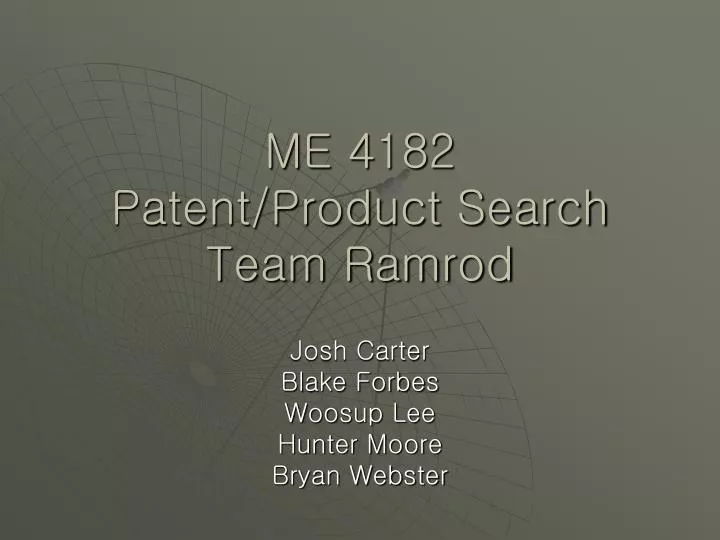 me 4182 patent product search team ramrod