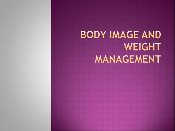 body image and weight management