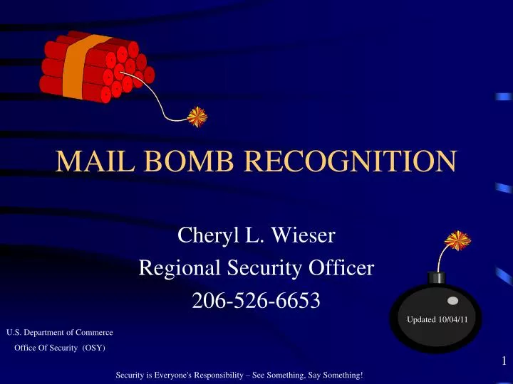 mail bomb recognition