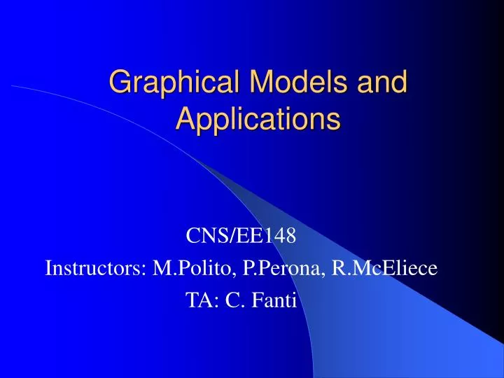 graphical models and applications