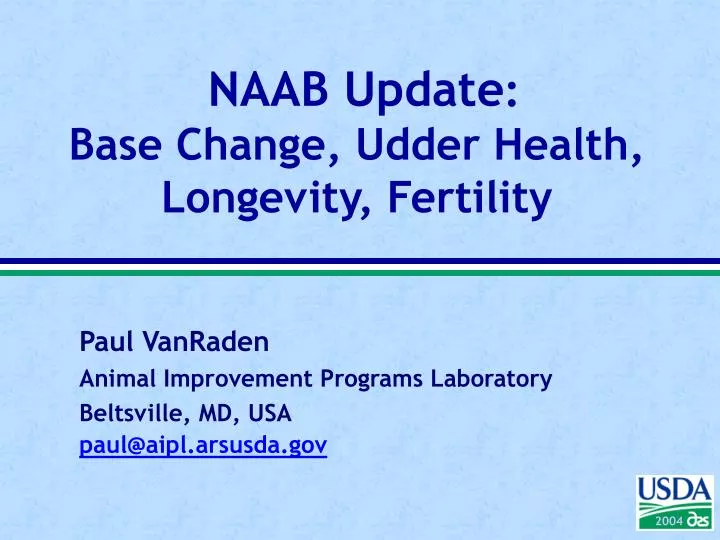naab update base change udder health longevity fertility