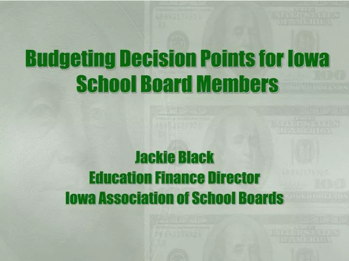 budgeting decision points for iowa school board members