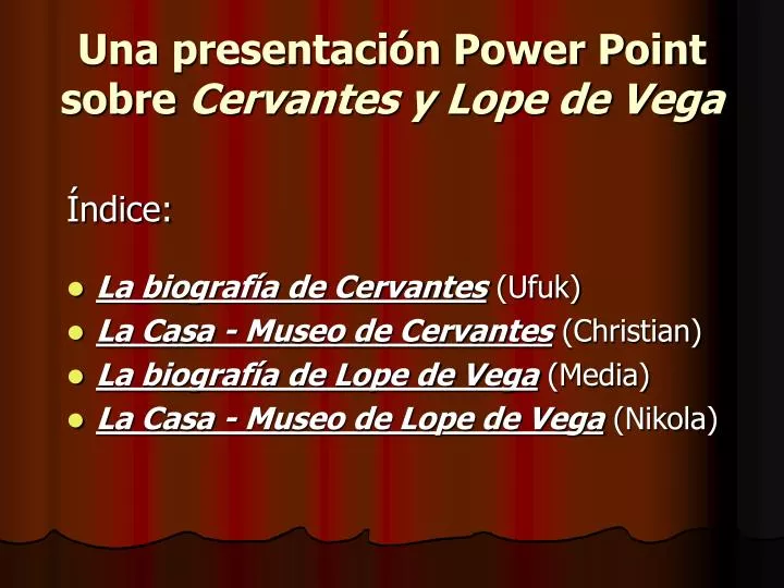 una presentaci n power point sobre cervantes y lope de vega