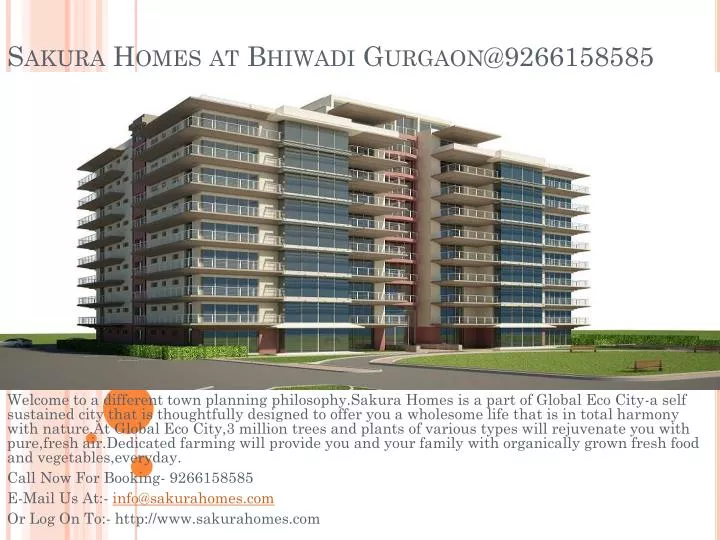 sakura homes at bhiwadi gurgaon@9266158585